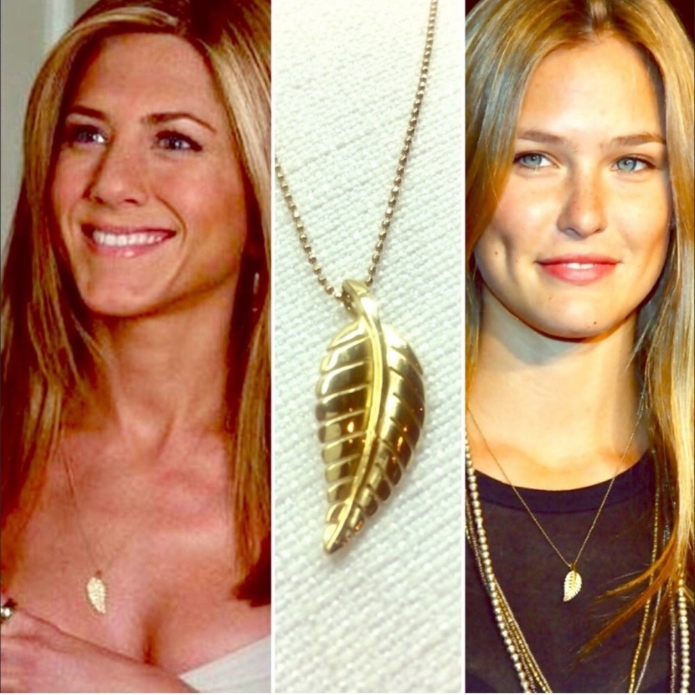 Jennifer Meyer Gold Leaf Necklace